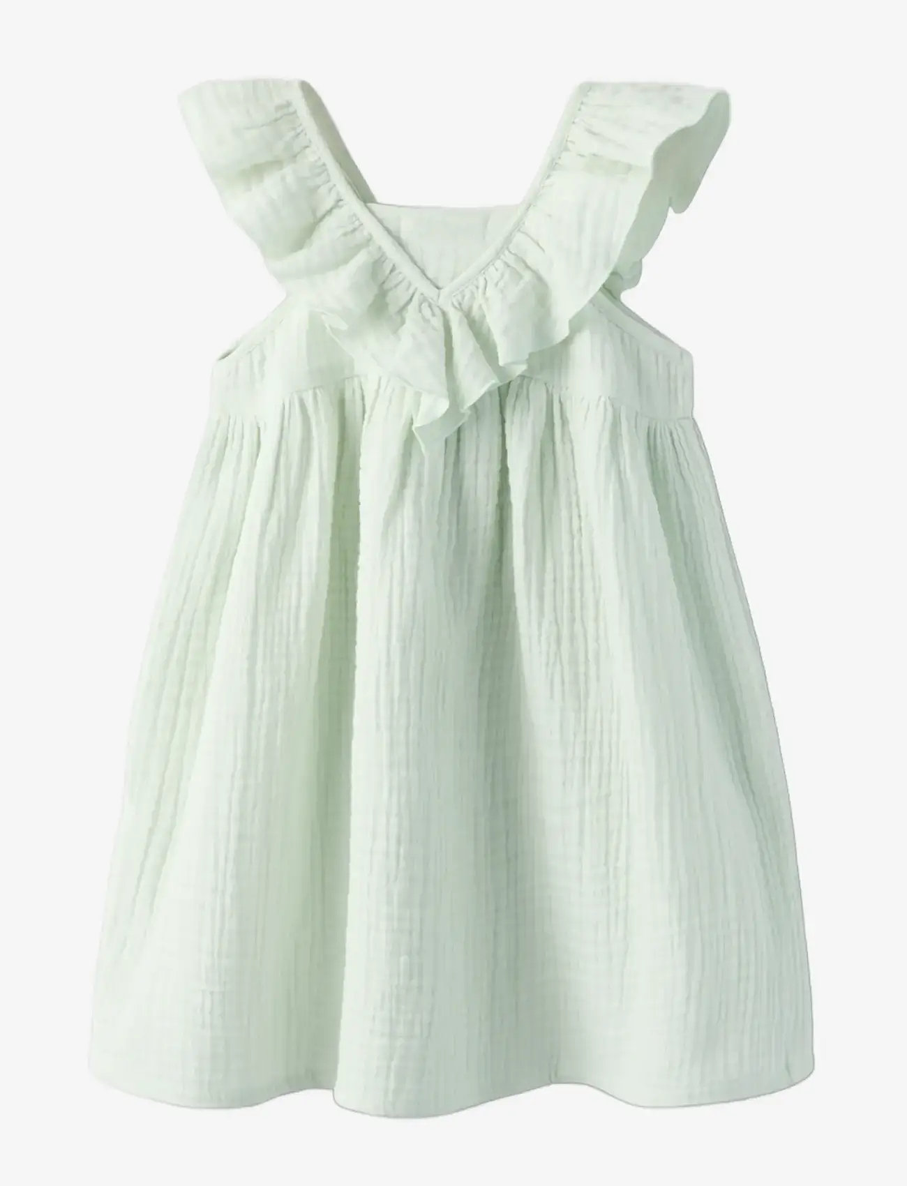 name it - NMFFUSLIN CAPSL DRESS - kortärmade babyklänningar - pale aqua - 1