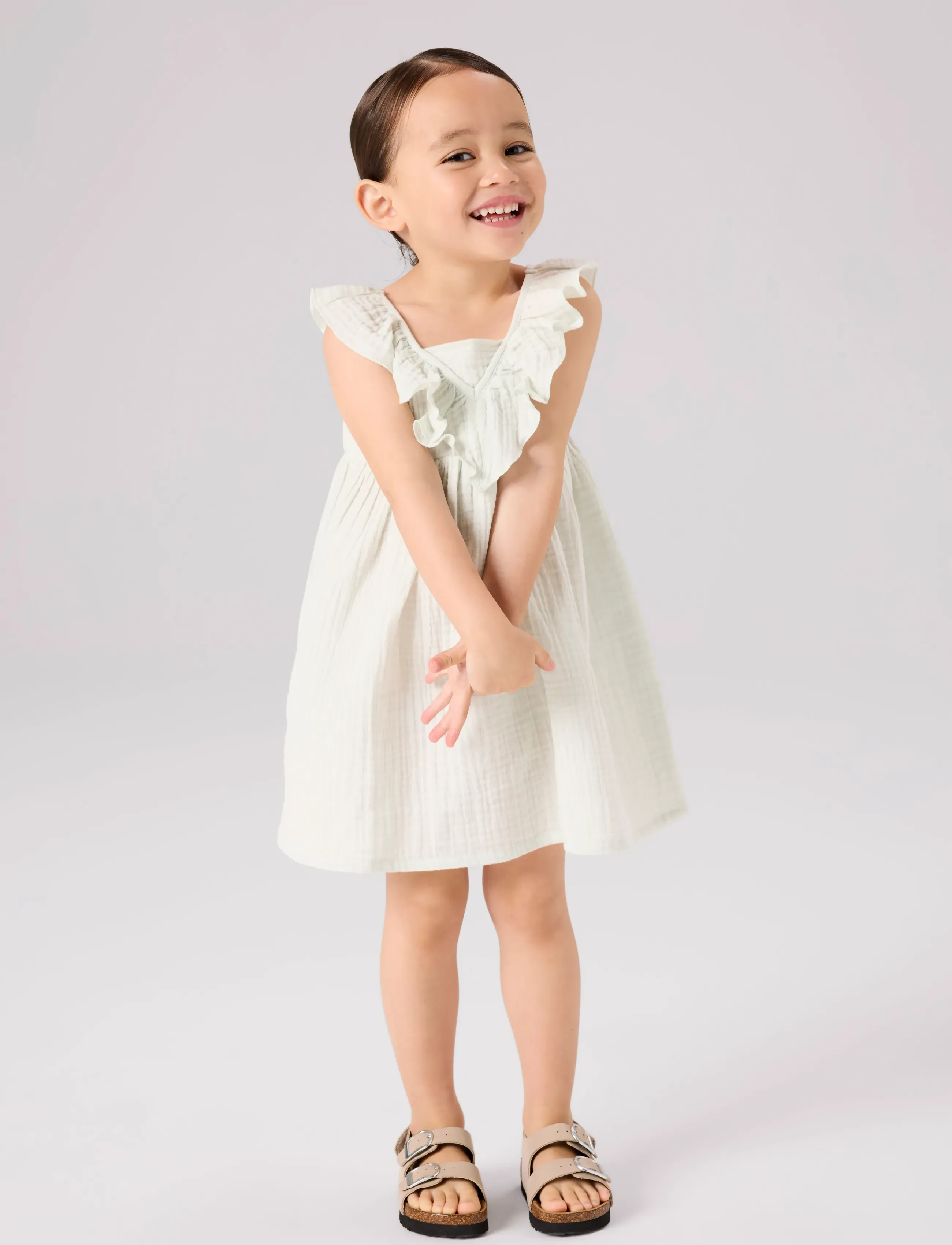 name it - NMFFUSLIN CAPSL DRESS - kortærmede babykjoler - pale aqua - 2
