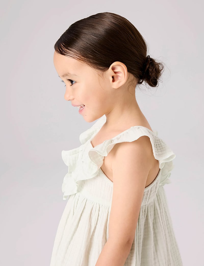 name it - NMFFUSLIN CAPSL DRESS - kortärmade babyklänningar - pale aqua - 3