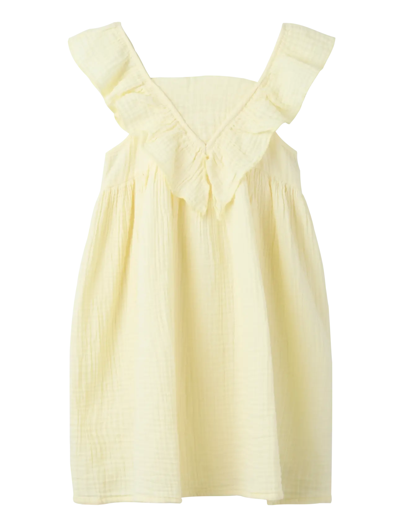name it NMFFUSLIN CAPSL DRESS - Stutterma casual kjólar - PEAR SORBET / yellow
