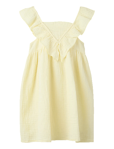 name it NMFFUSLIN CAPSL DRESS - Klänningar & Kjolar - PEAR SORBET / yellow