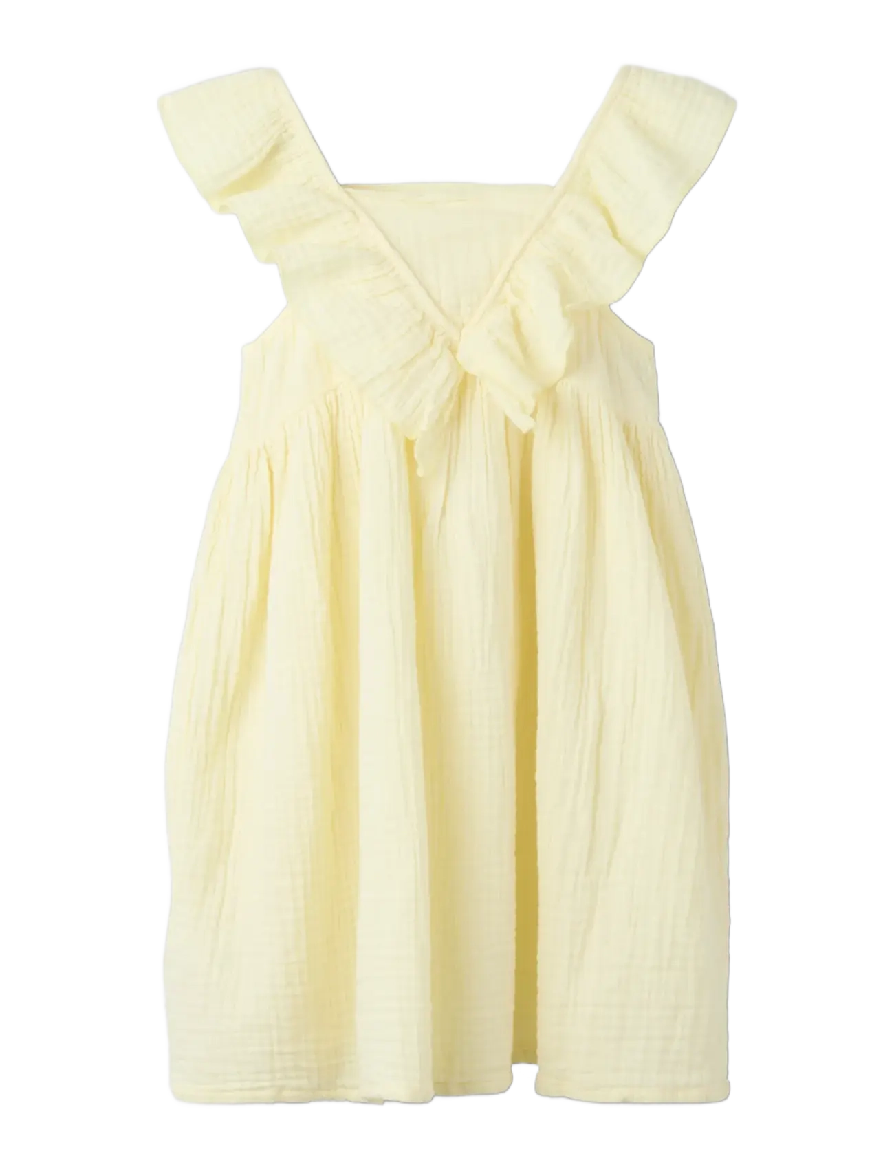 name it - NMFFUSLIN CAPSL DRESS - kurzärmelige babykleider - pear sorbet - 1