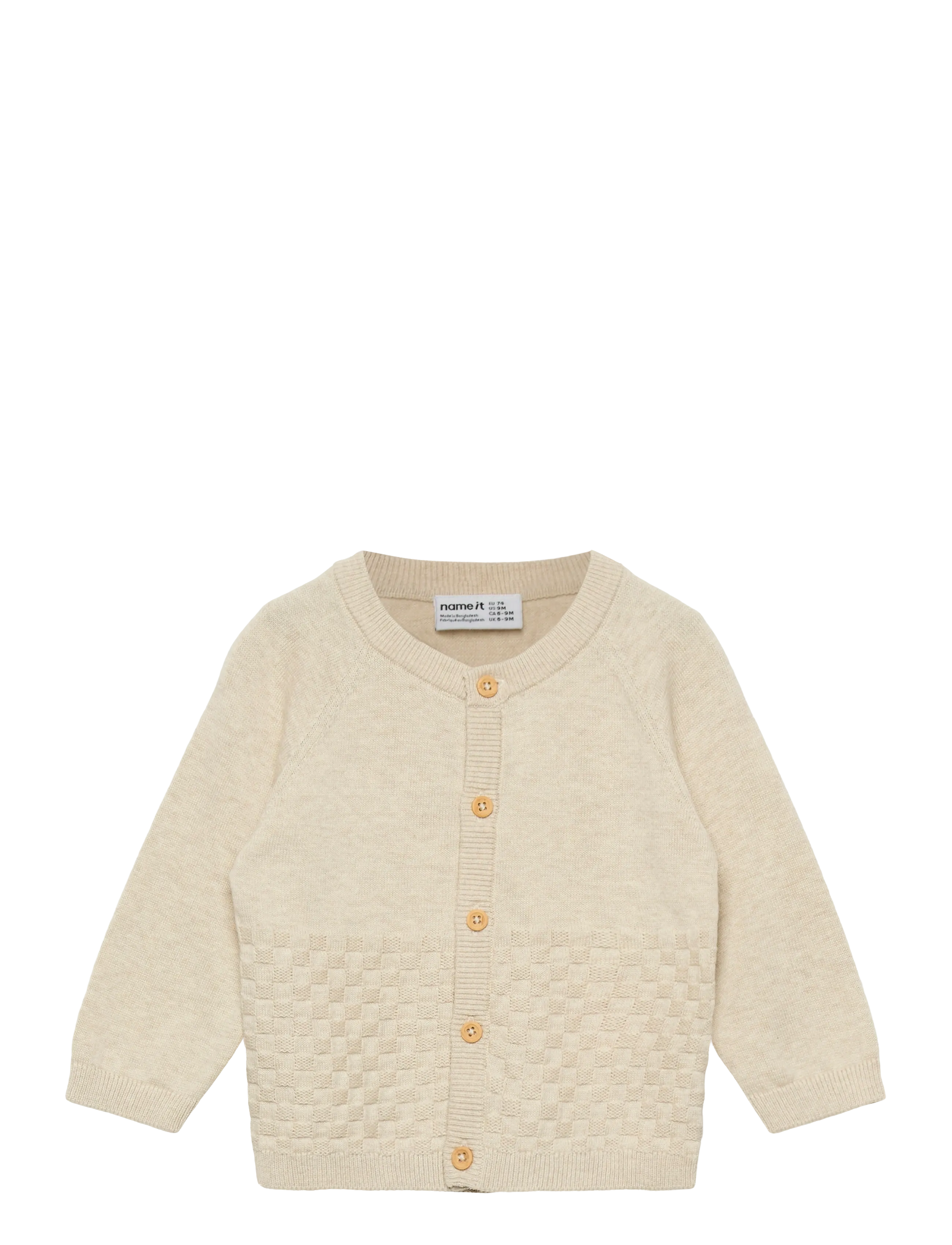 name it Nbnorolly Ls Knit Card, 80, Knitwear, Beige - Cardigans, Kinder