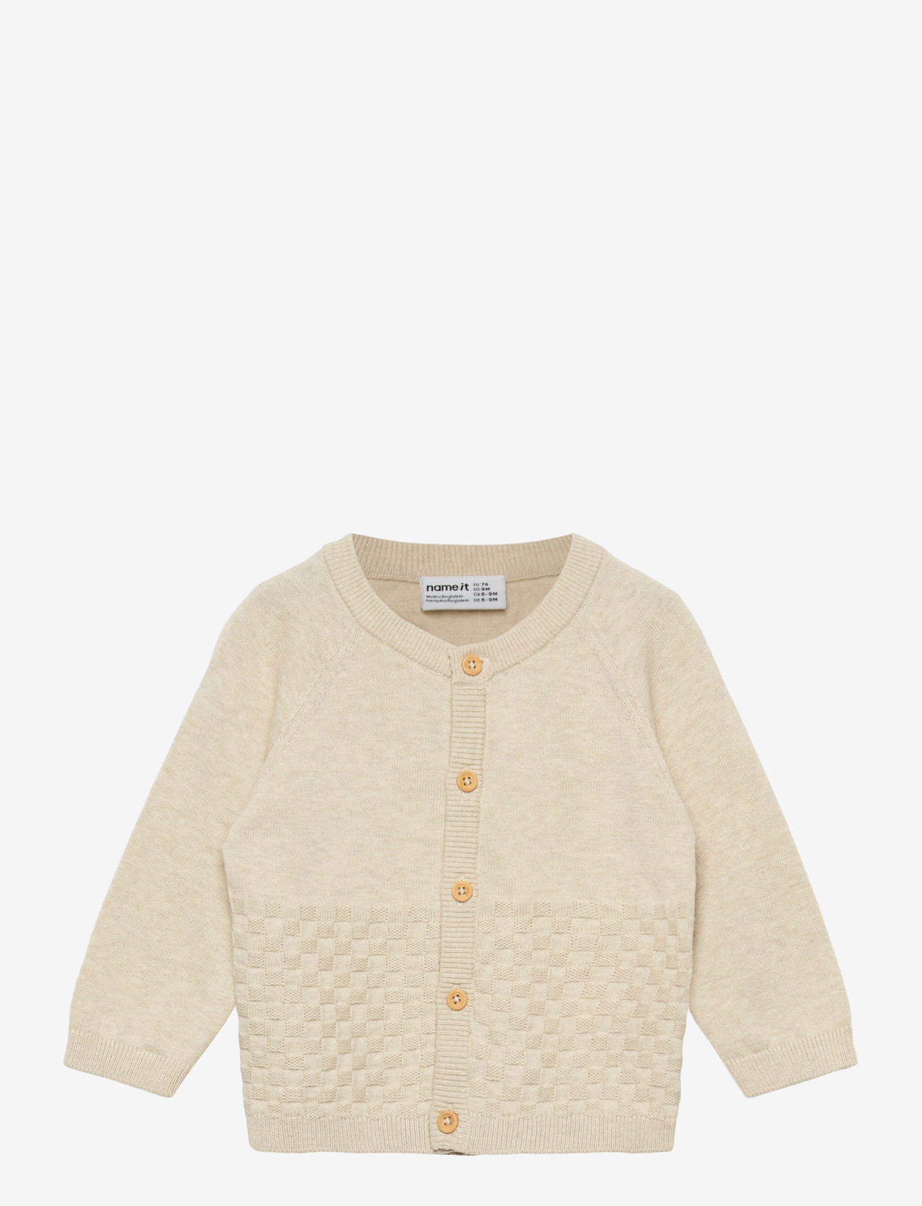 name it - NBNOROLLY LS KNIT CARD - cardigans - peyote melange - 0