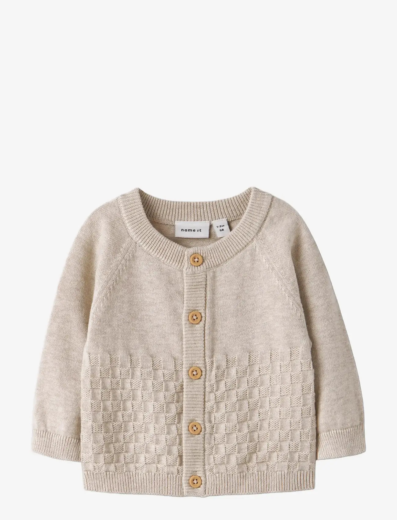 name it - NBNOROLLY LS KNIT CARD - cardigans - peyote melange - 2