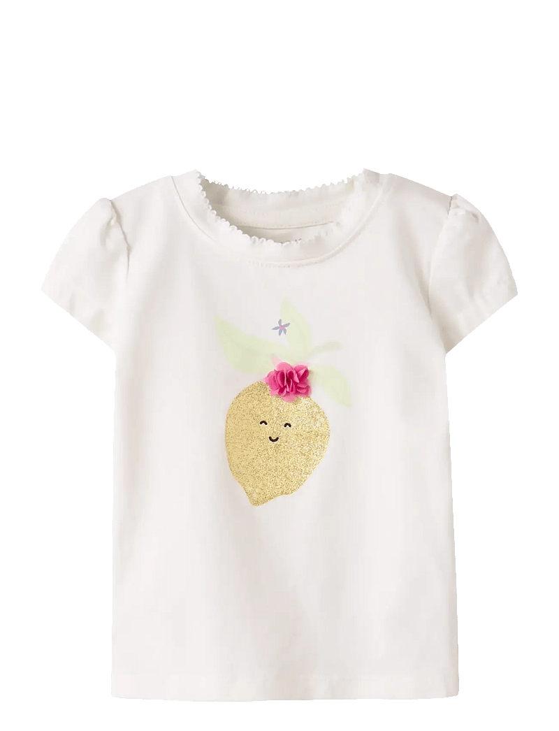 name it - NBFFILLAZ SS TOP BOX - short-sleeved t-shirts - cloud dancer - 0