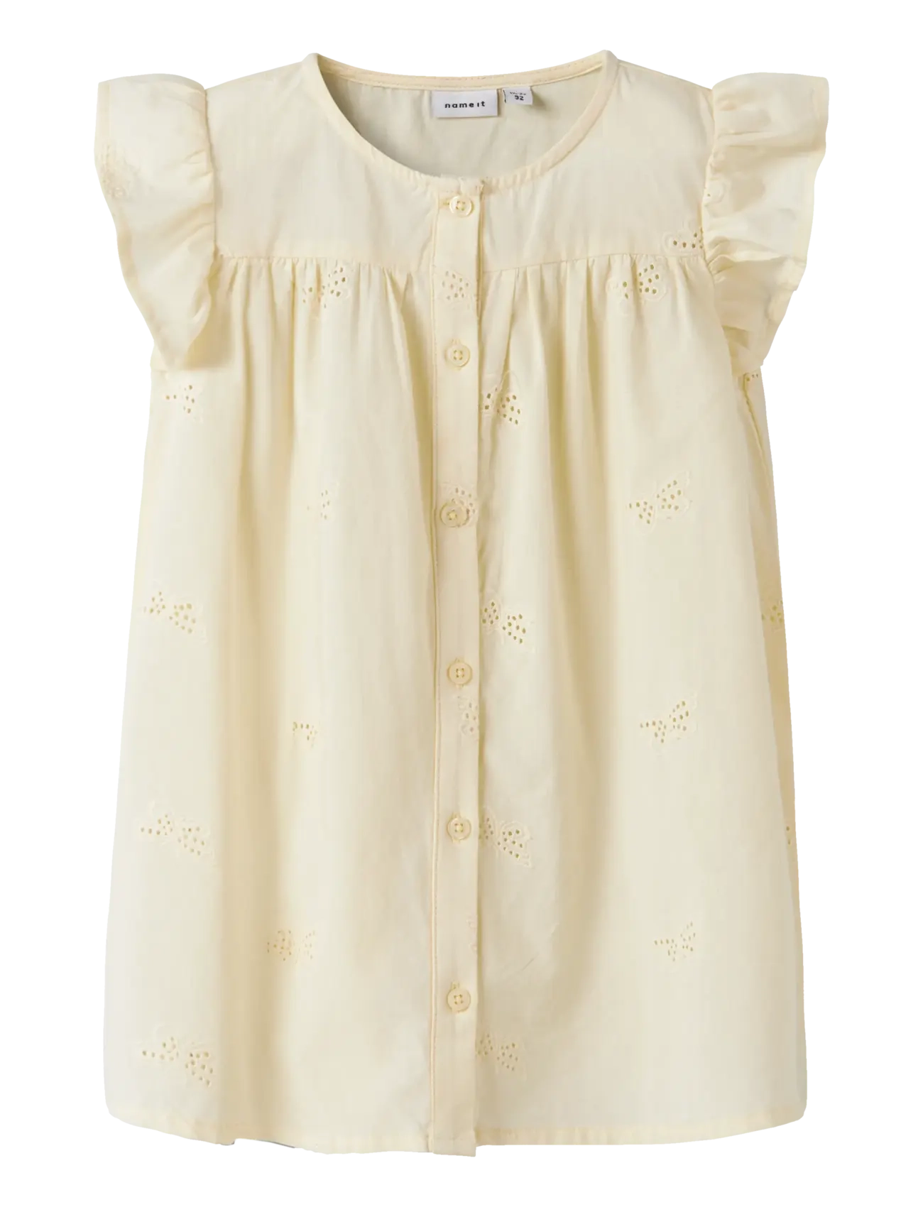 name it NMFFINAS SS DRESS - 4 for 3 - PEAR SORBET / yellow