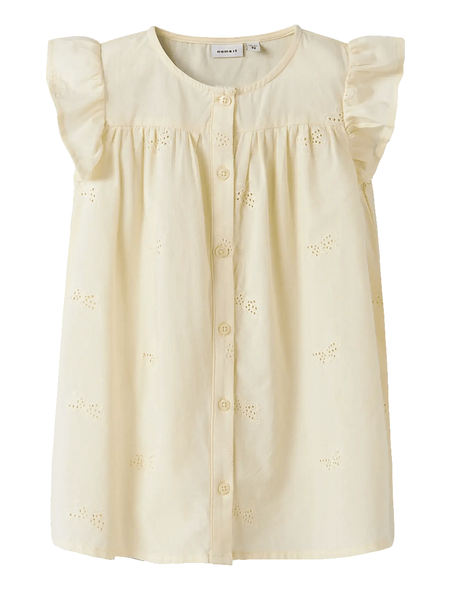 name it - NMFFINAS SS DRESS - kurzärmelige freizeitkleider - pear sorbet - 0