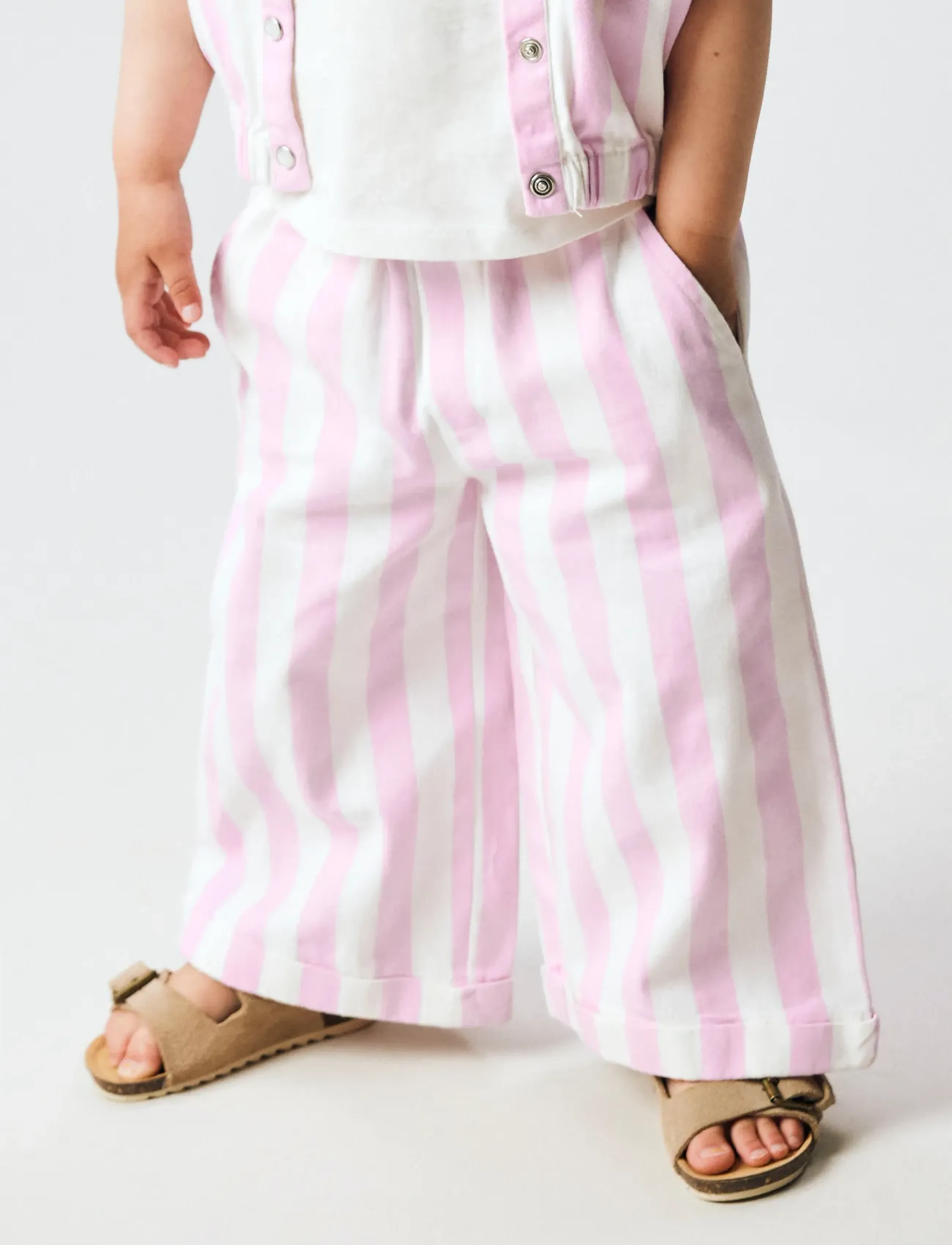 name it - NMFFRIBA WIDE PANT - baby trousers - cradle pink - 2