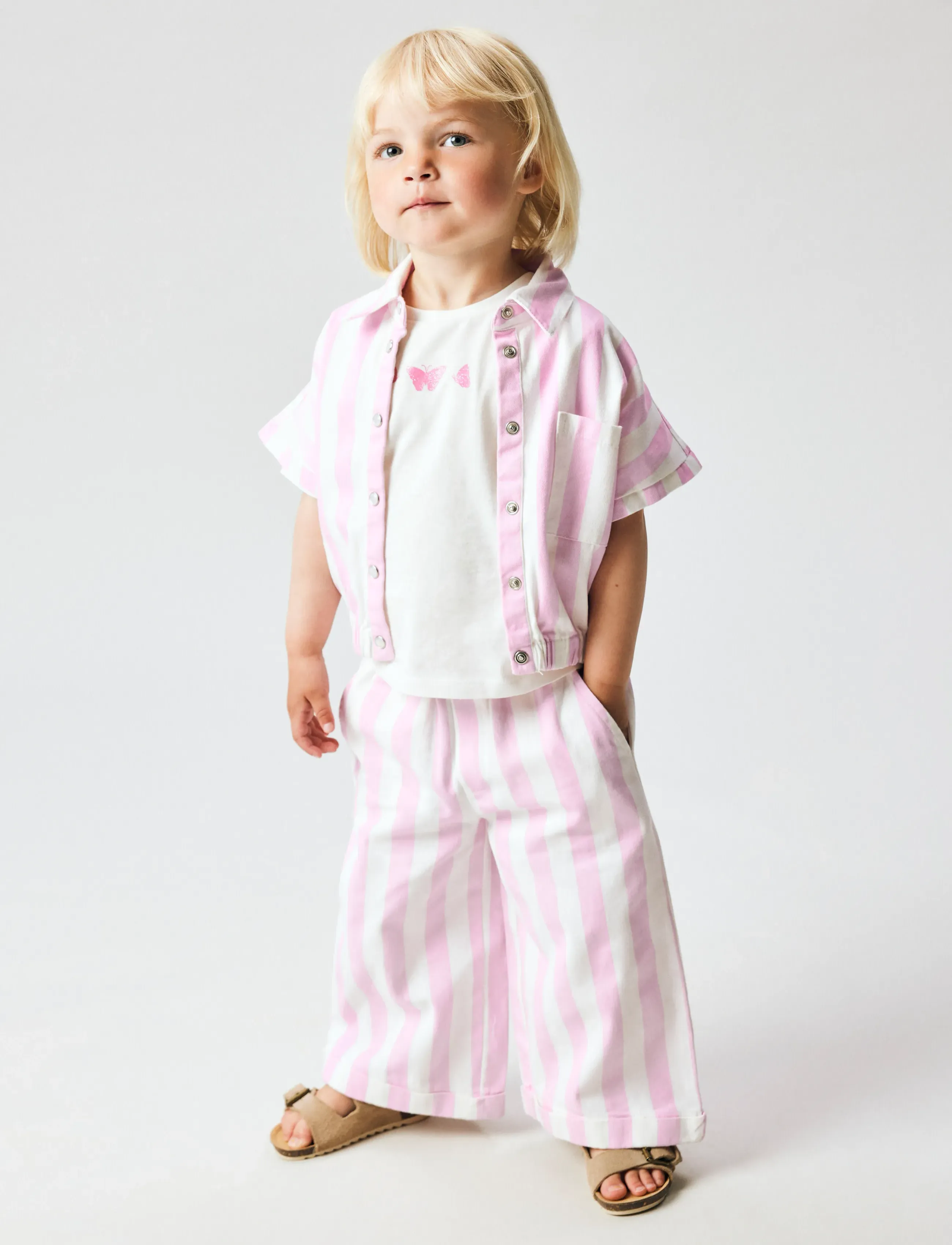 name it - NMFFRIBA WIDE PANT - baby trousers - cradle pink - 3