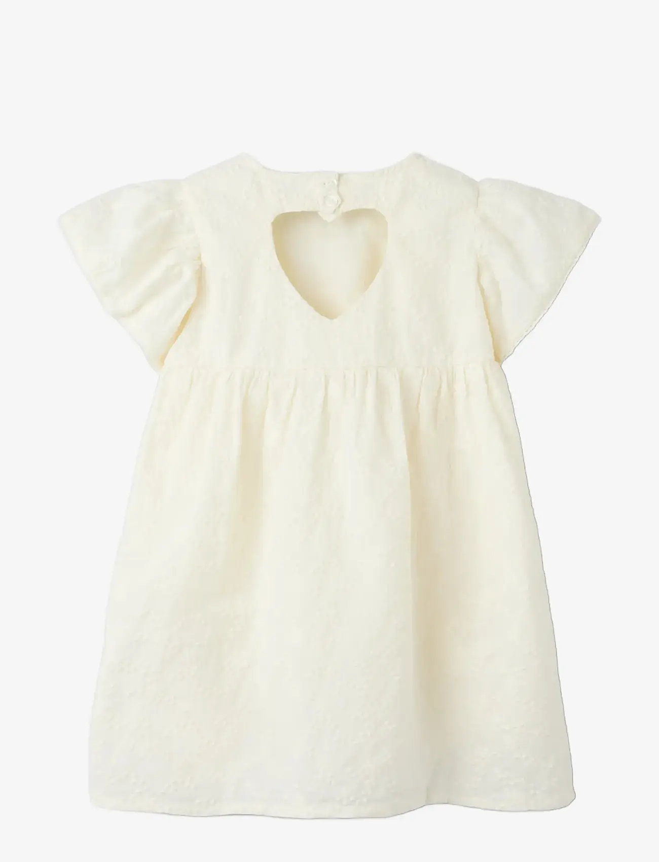 name it - NMFFREDERIKKE CAPSL DRESS - kortærmede hverdagskjoler - cloud dancer - 1