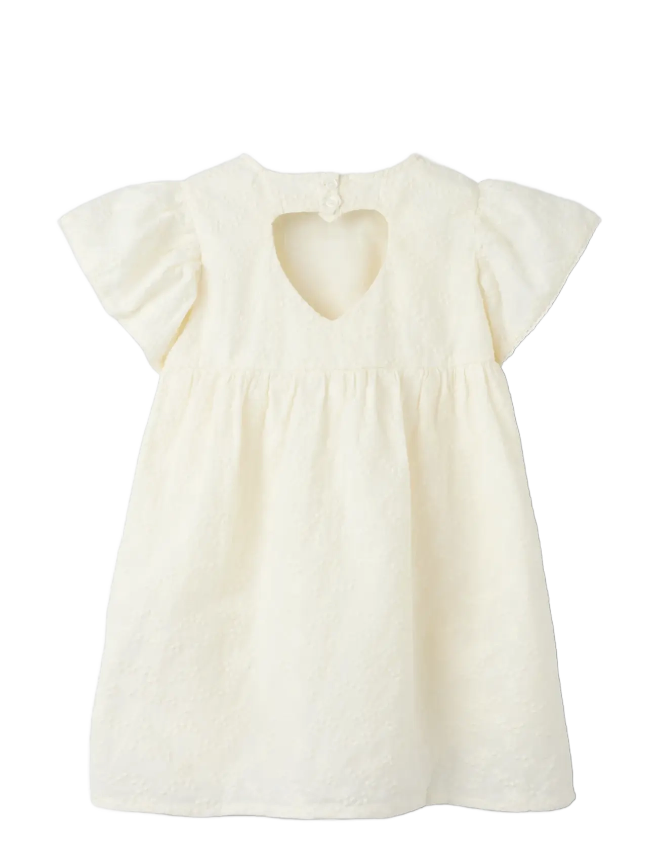 name it - NMFFREDERIKKE CAPSL DRESS - kurzärmelige freizeitkleider - cloud dancer - 1
