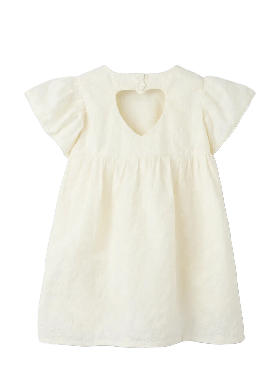 name it - NMFFREDERIKKE CAPSL DRESS - lühikeste varrukatega vabaaja kleidid - cloud dancer - 1
