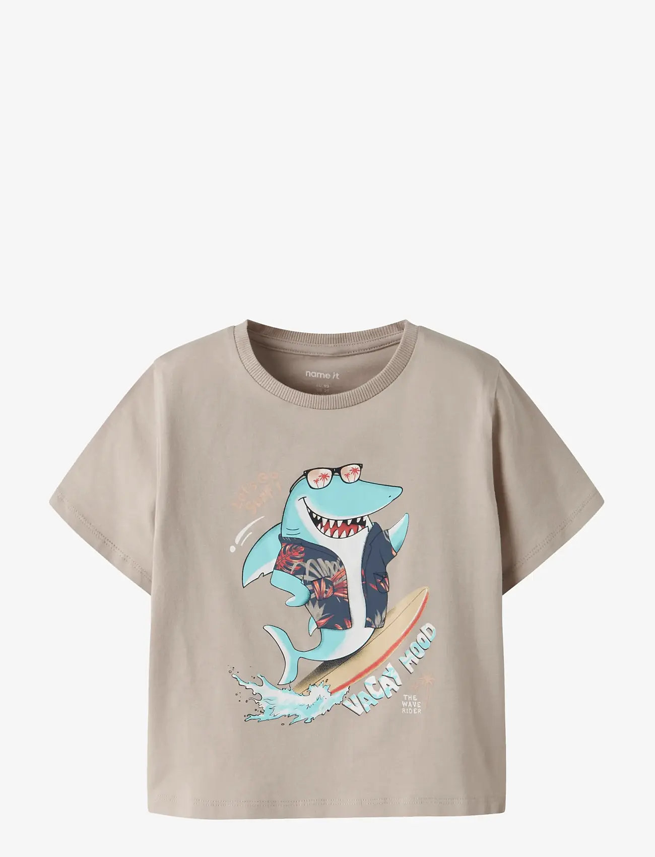 name it - NMMFOPZ SS NREG TOP BOX - kortærmede t-shirts - chateau gray - 0