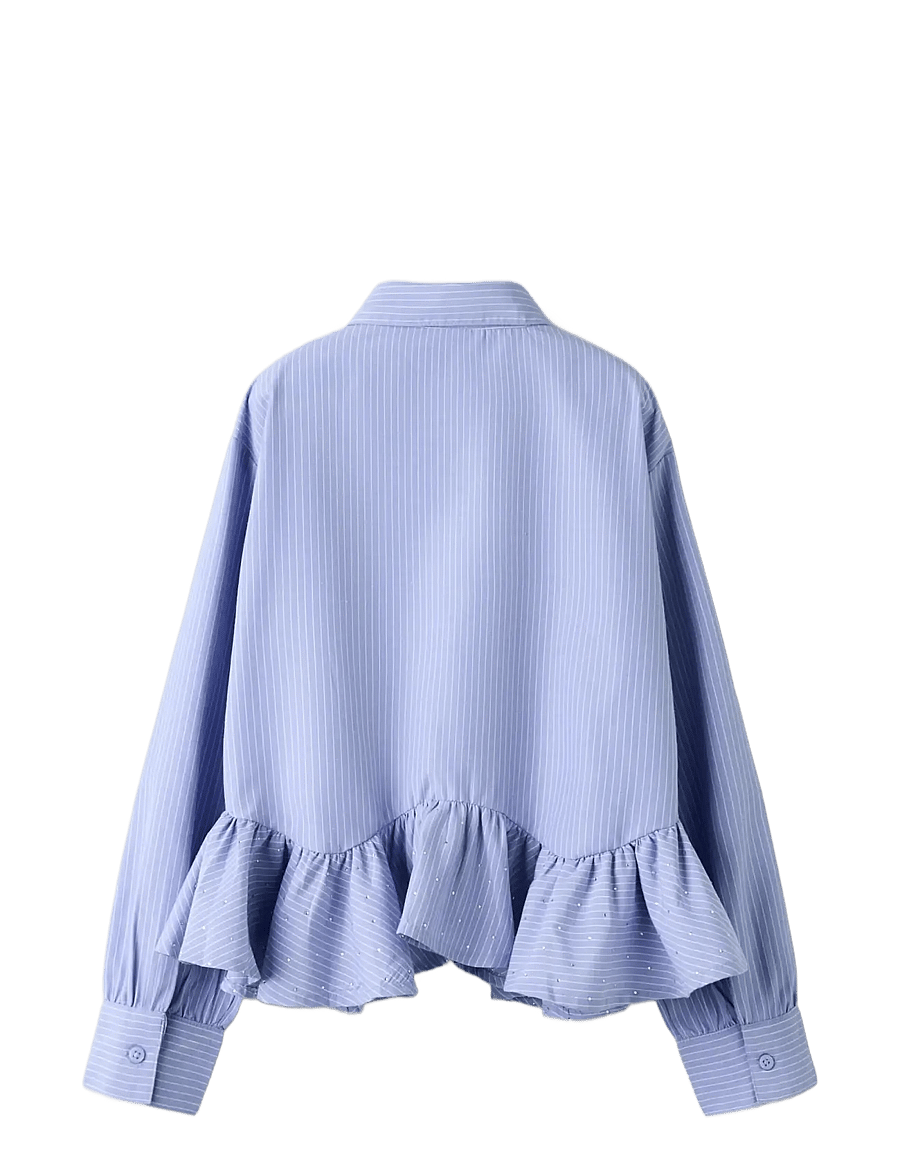 name it - NKFFLORITTA LS NREG SHIRT - purple impression - 1