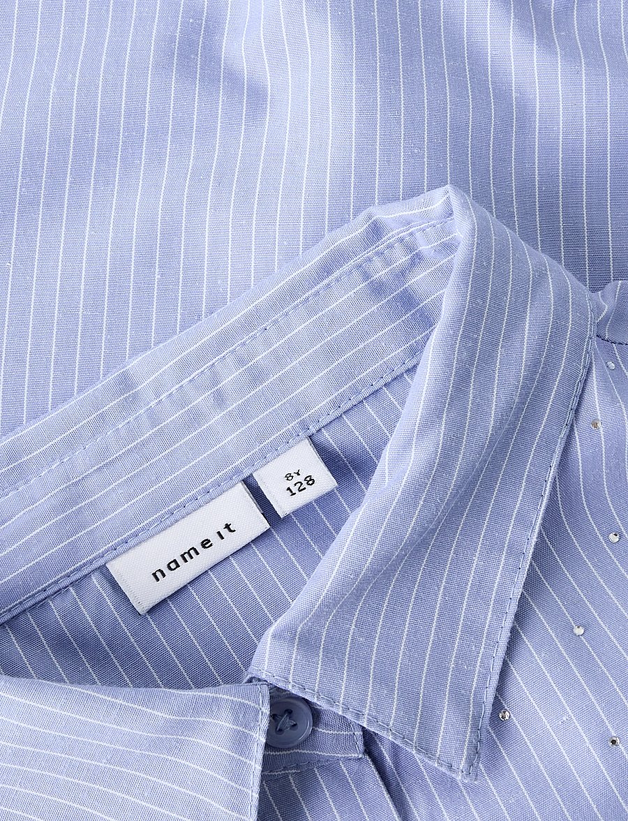 name it - NKFFLORITTA LS NREG SHIRT - purple impression - 2