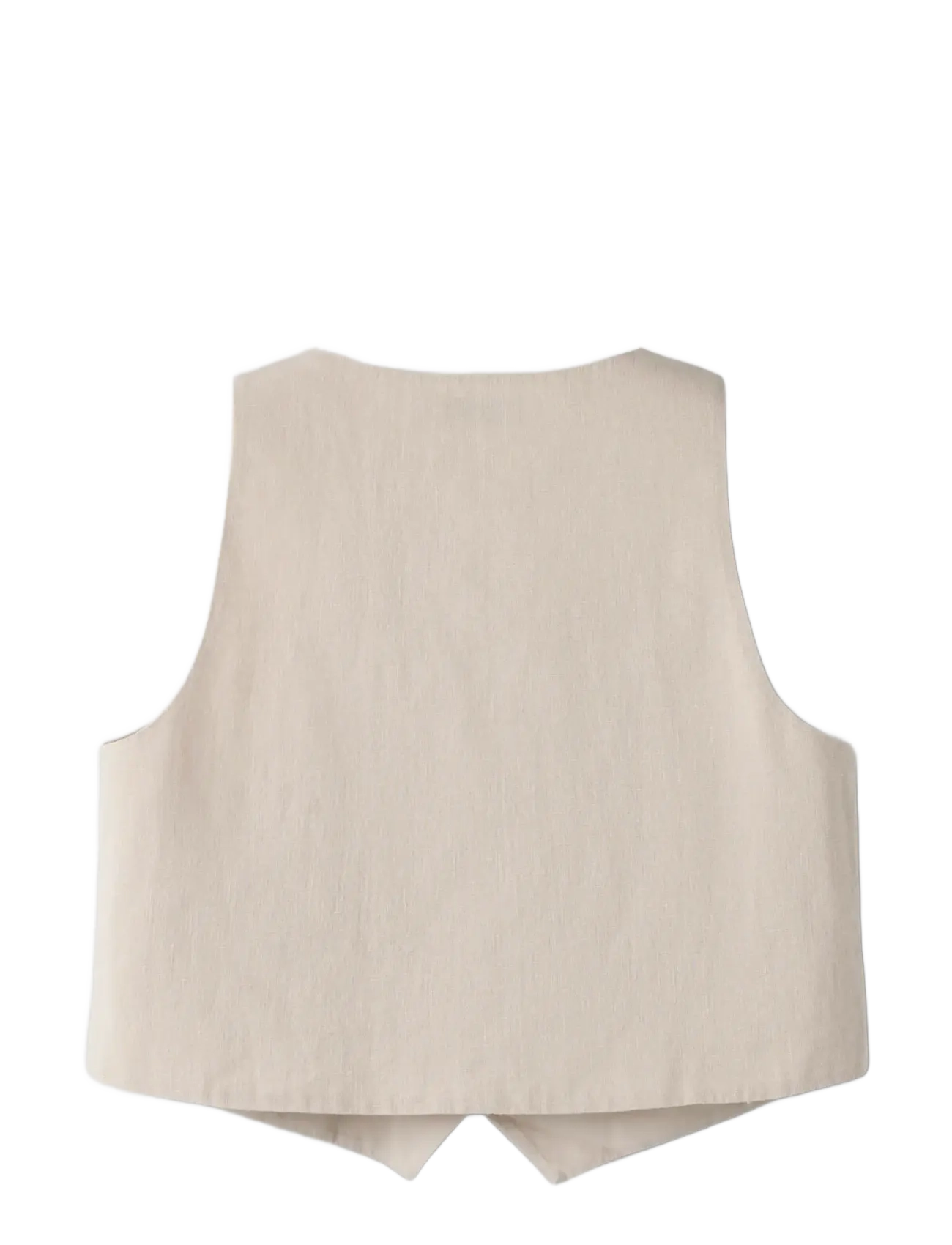 name it - NKFFALINNEN CROPPED WAISTCOAT - vests - chateau gray - 1