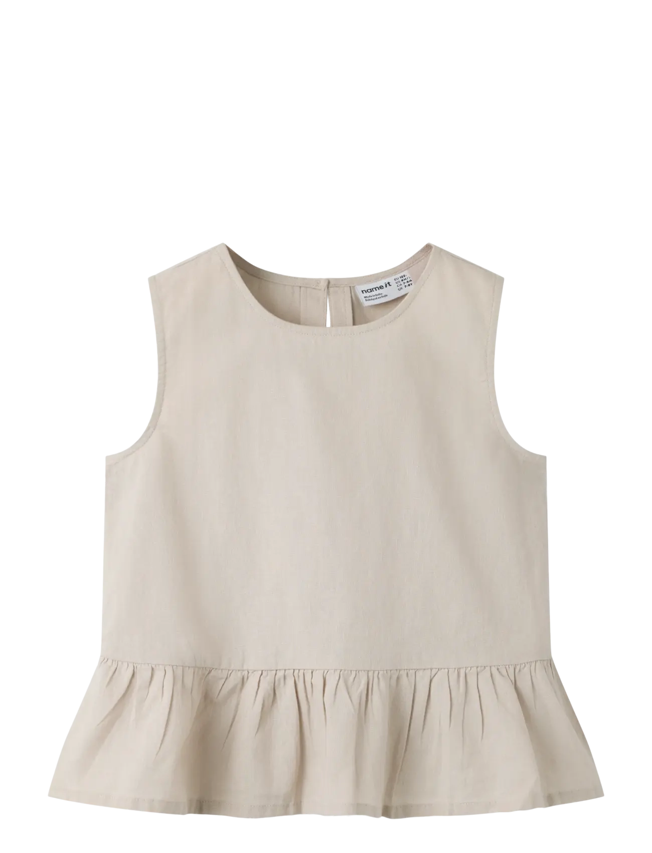 name it NKFFALINNEN SL TOP - Vêtements - CHATEAU GRAY / grey