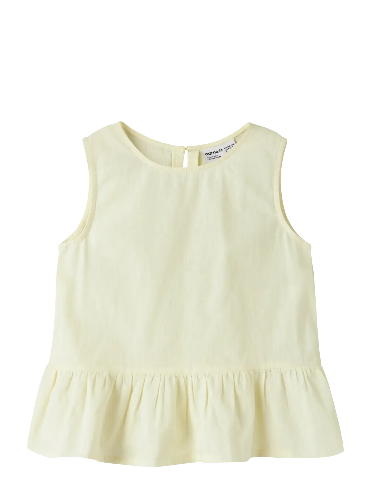 name it NKFFALINNEN SL TOP - Shop by size - PEAR SORBET / yellow