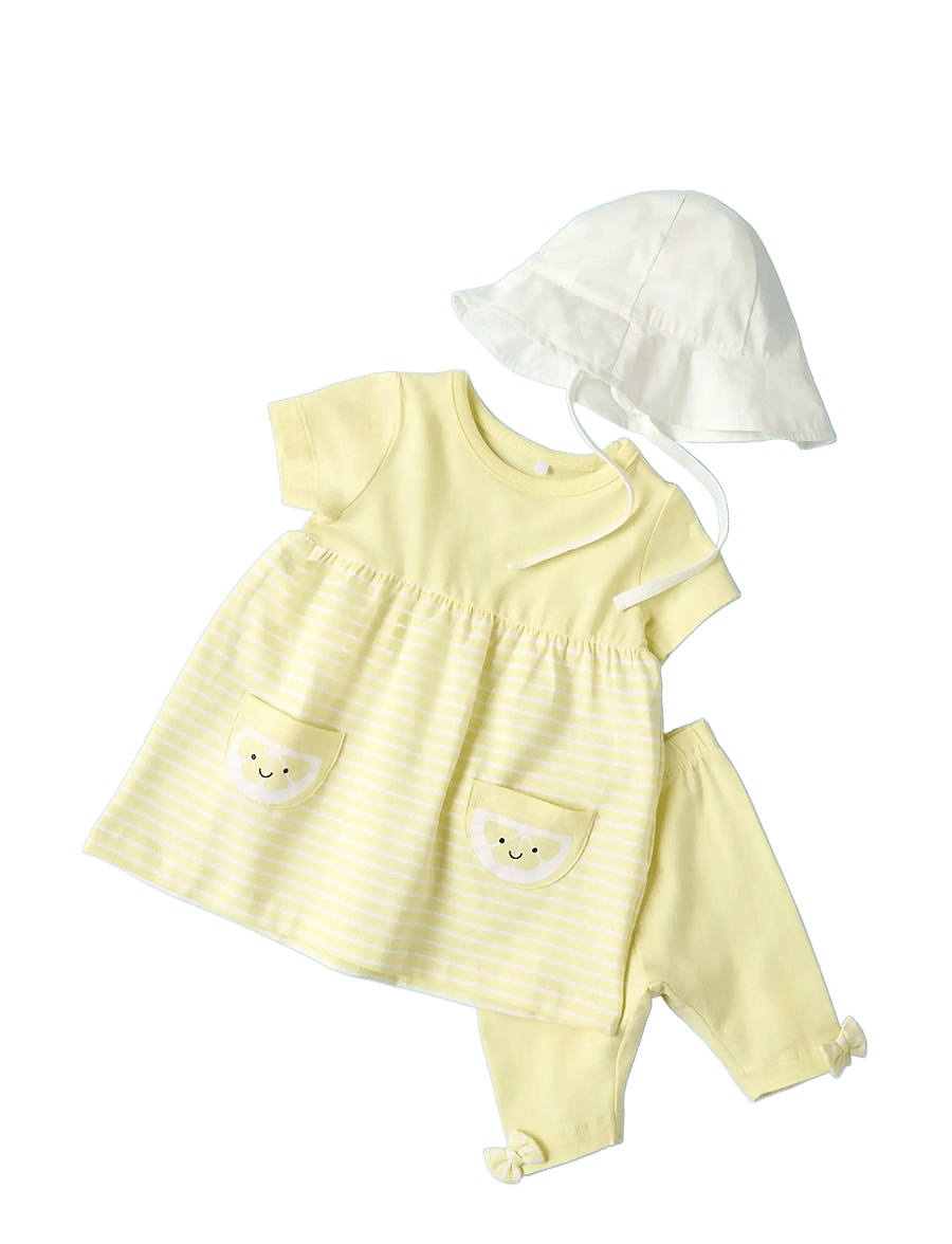 name it - NBFFUNNIEZ SS DRESS - stutterma barnakjólar - lemonade - 3