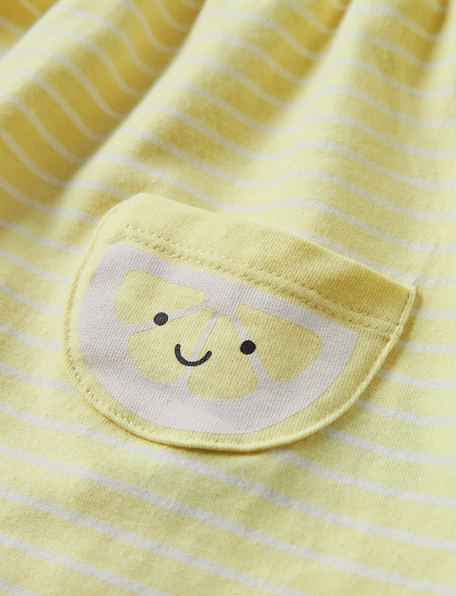 name it - NBFFUNNIEZ SS DRESS - stutterma barnakjólar - lemonade - 4