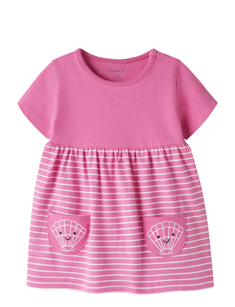 name it - NBFFUNNIEZ SS DRESS - kortærmede babykjoler - strawberry moon - 0