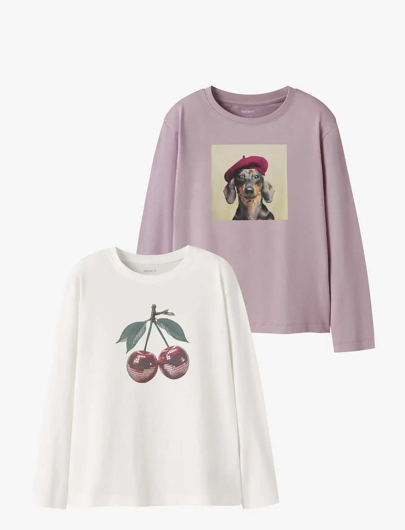 name it - NKFVOTEA 2P LS NREG TOP - langærmede t-shirts - cloud dancer - 0