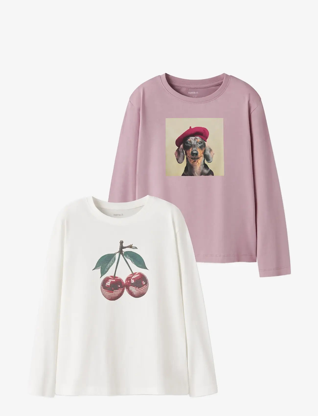 name it - NKFVOTEA 2P LS NREG TOP - langærmede t-shirts - cloud dancer - 2