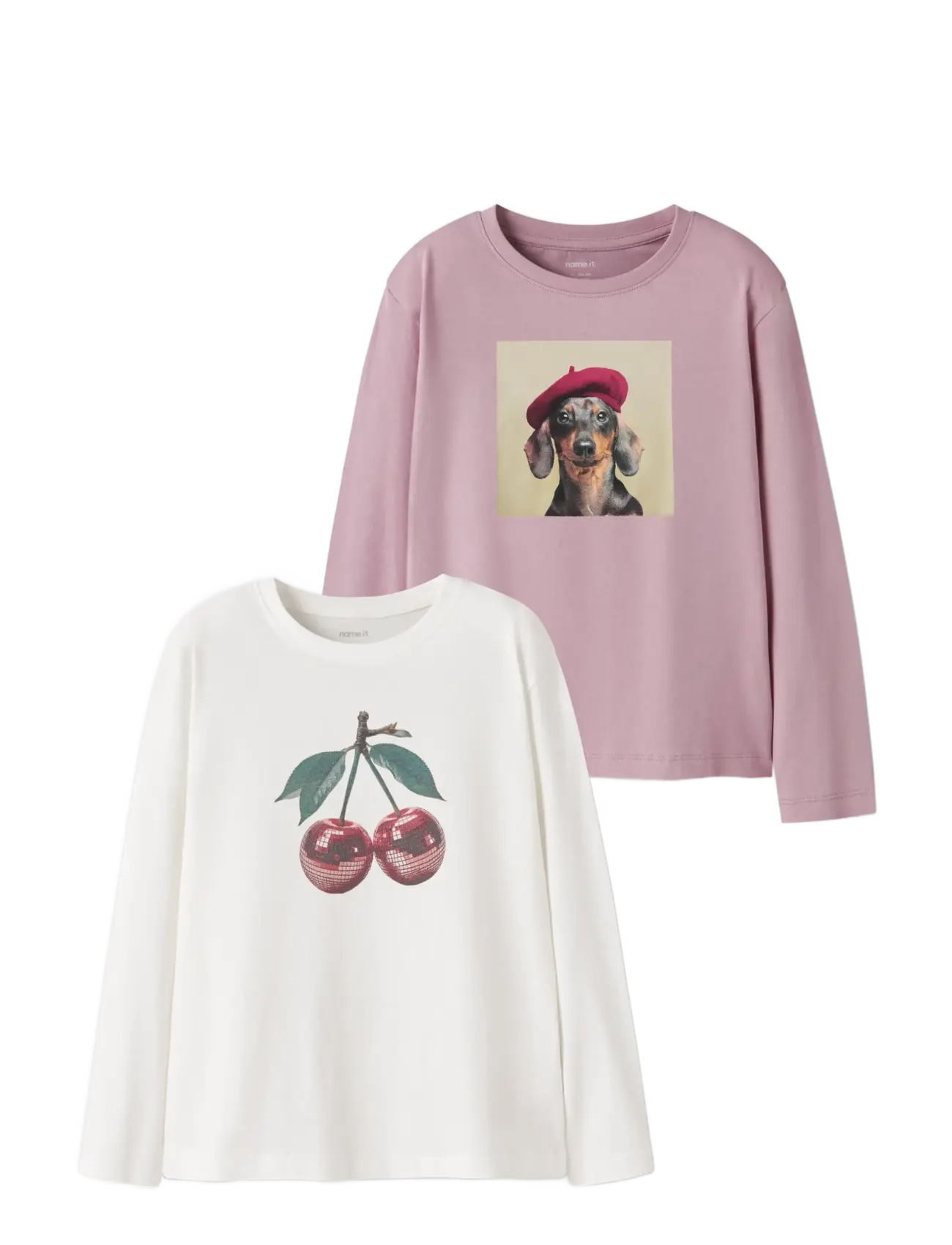 name it - NKFVOTEA 2P LS NREG TOP - långärmade t-shirts - cloud dancer - 2