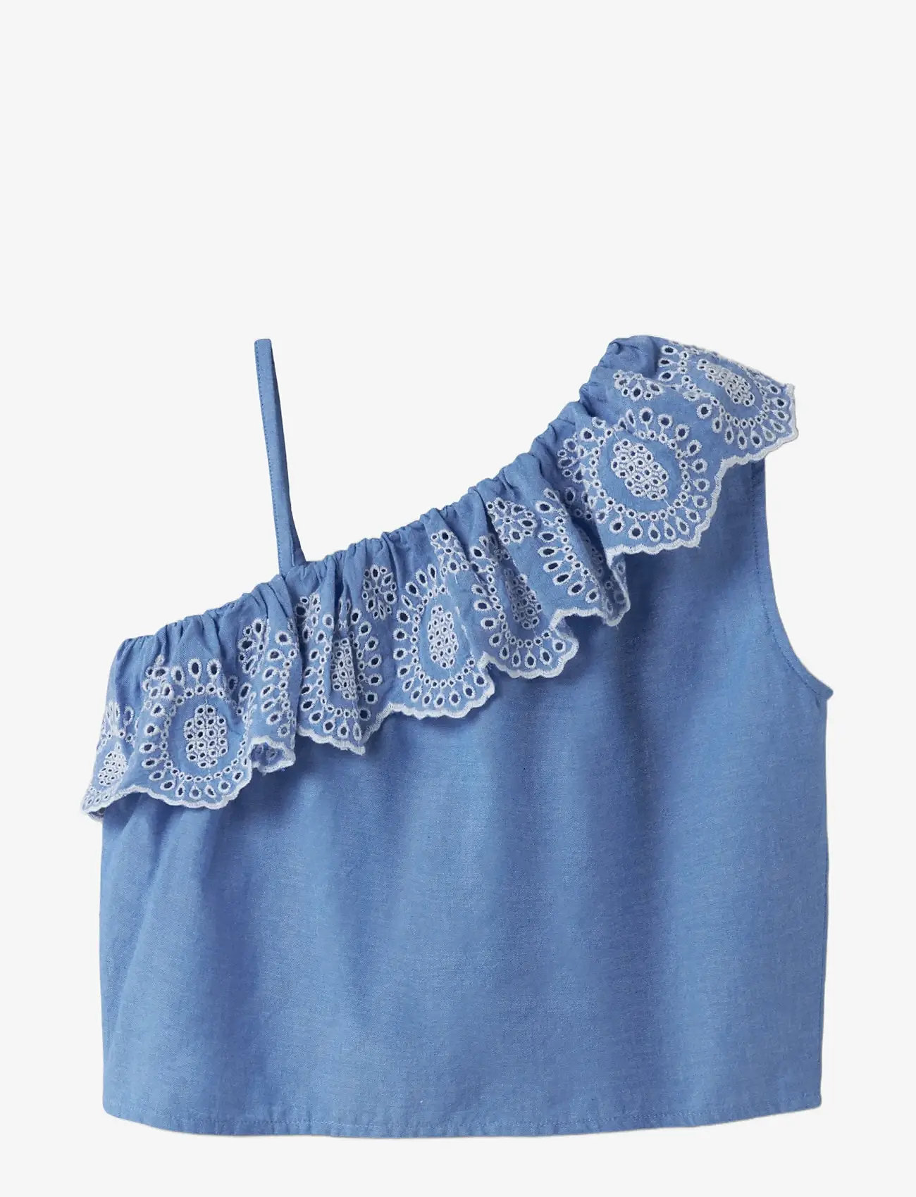 name it - NKFFERMA SHORT TOP - linnen - purple impression - 1