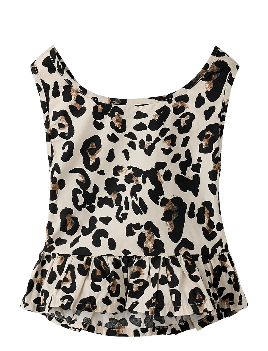 name it - NKFFLARING SL CROPPED TOP - palaidinukės be rankovių - peyote - 0