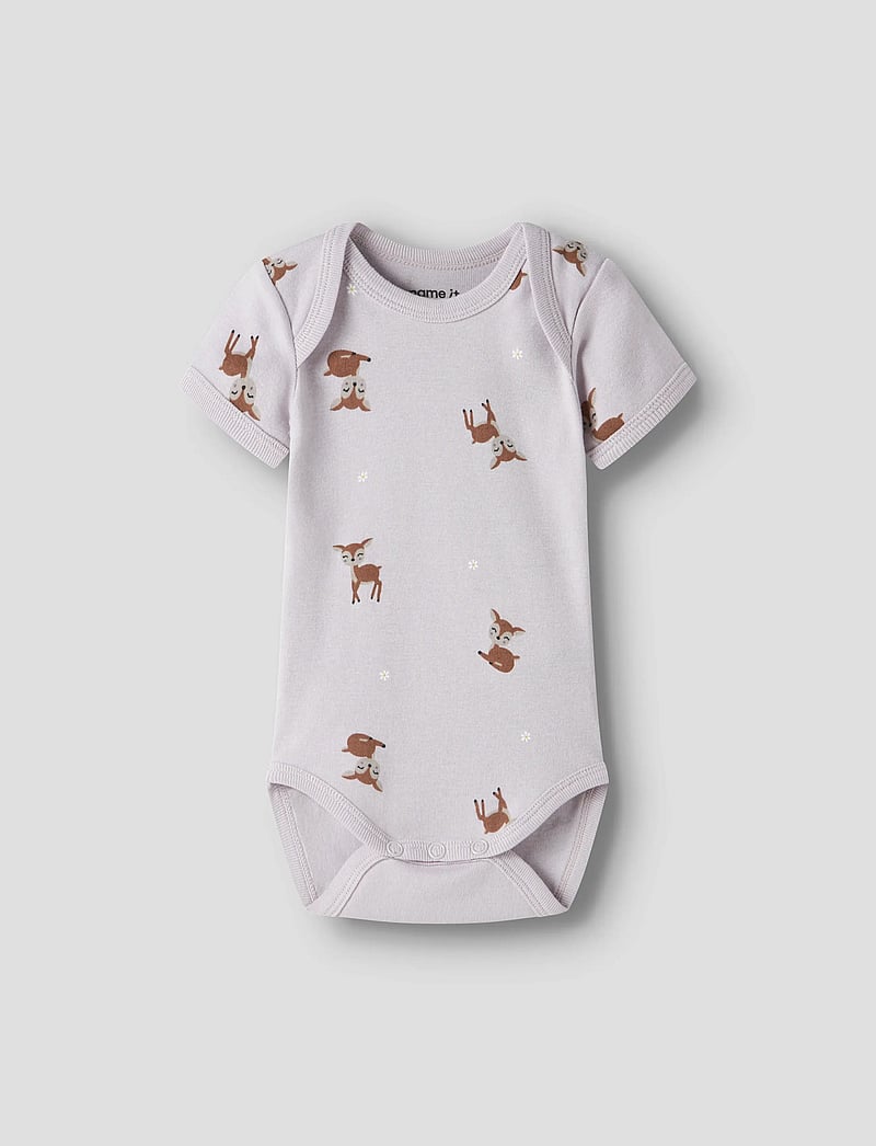 name it - NBFBODY 3P SS LILAC MARBLE DEER NOOS - multipack bodies - lilac marble - 3