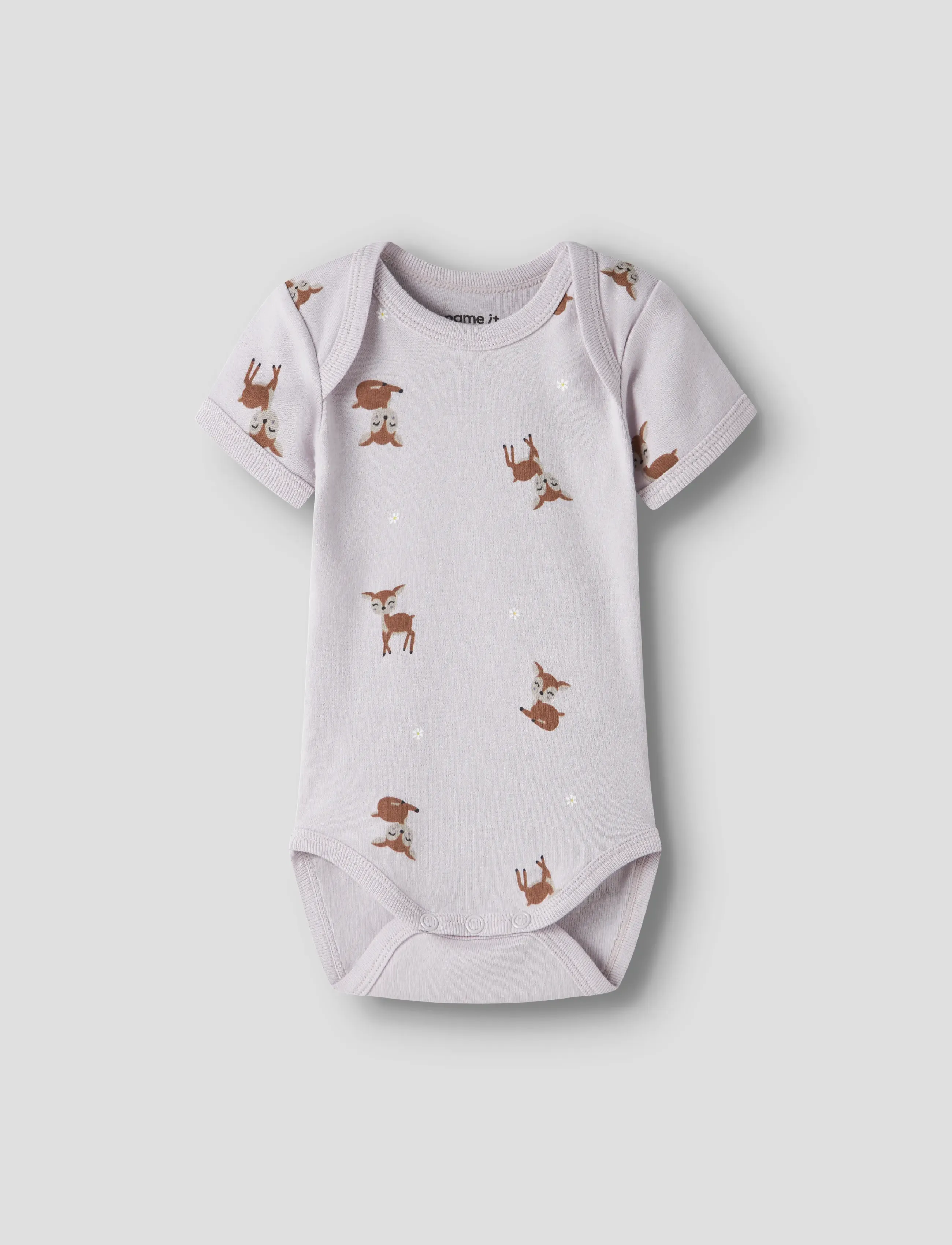 name it - NBFBODY 3P SS LILAC MARBLE DEER NOOS - multipack bodys - lilac marble - 3