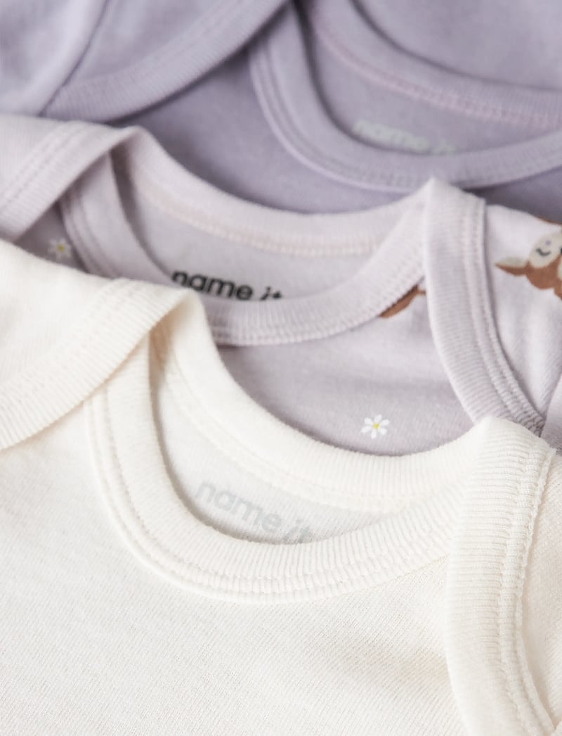 name it - NBFBODY 3P SS LILAC MARBLE DEER NOOS - multipack bodies - lilac marble - 4