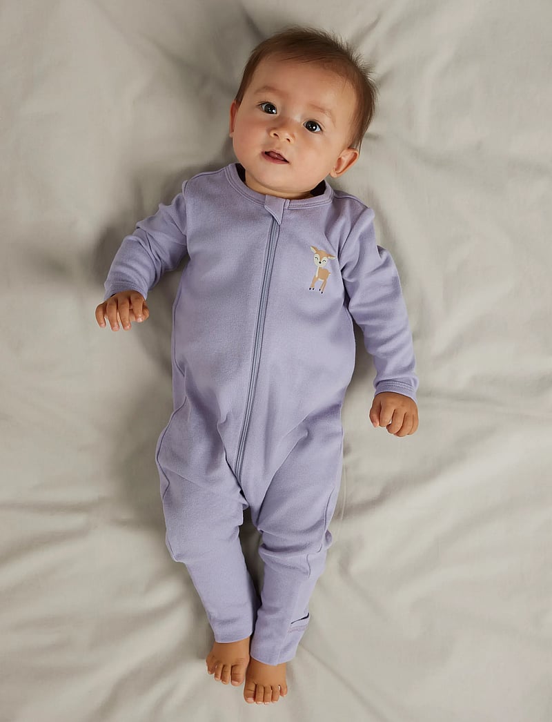 name it - NBFNIGHTSUIT 2P ZIP FF LILAC DEER NOOS - natdragter - lilac marble - 5