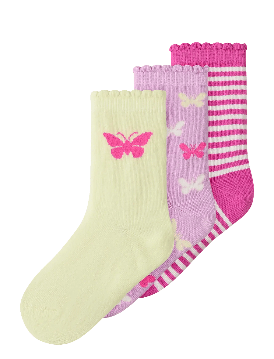 name it - NMFFJOLA 3P SOCK - baby-socken - pear sorbet - 0