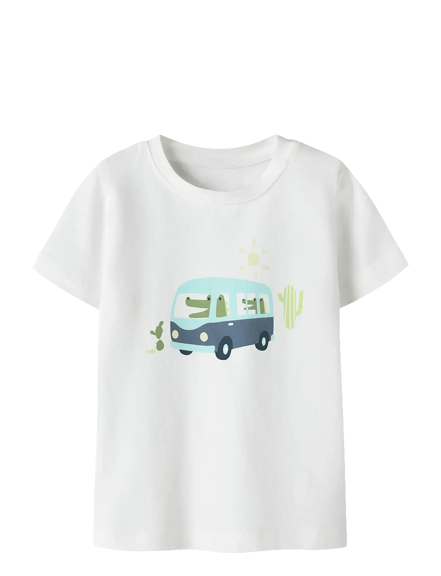 name it - NBMFARTIL SS TOP BOX - kurzärmelige - cloud dancer - 0