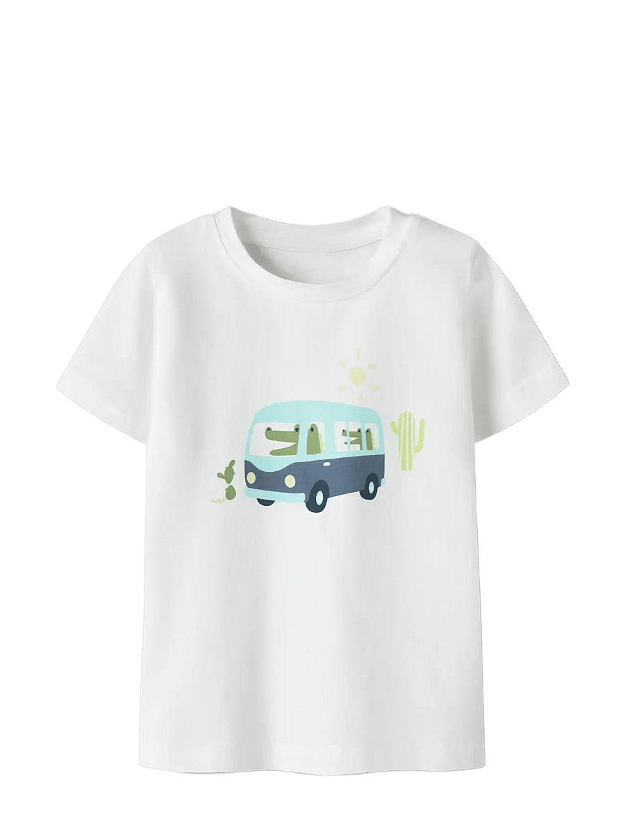 name it - NBMFARTIL SS TOP BOX - kurzärmelige - cloud dancer - 2