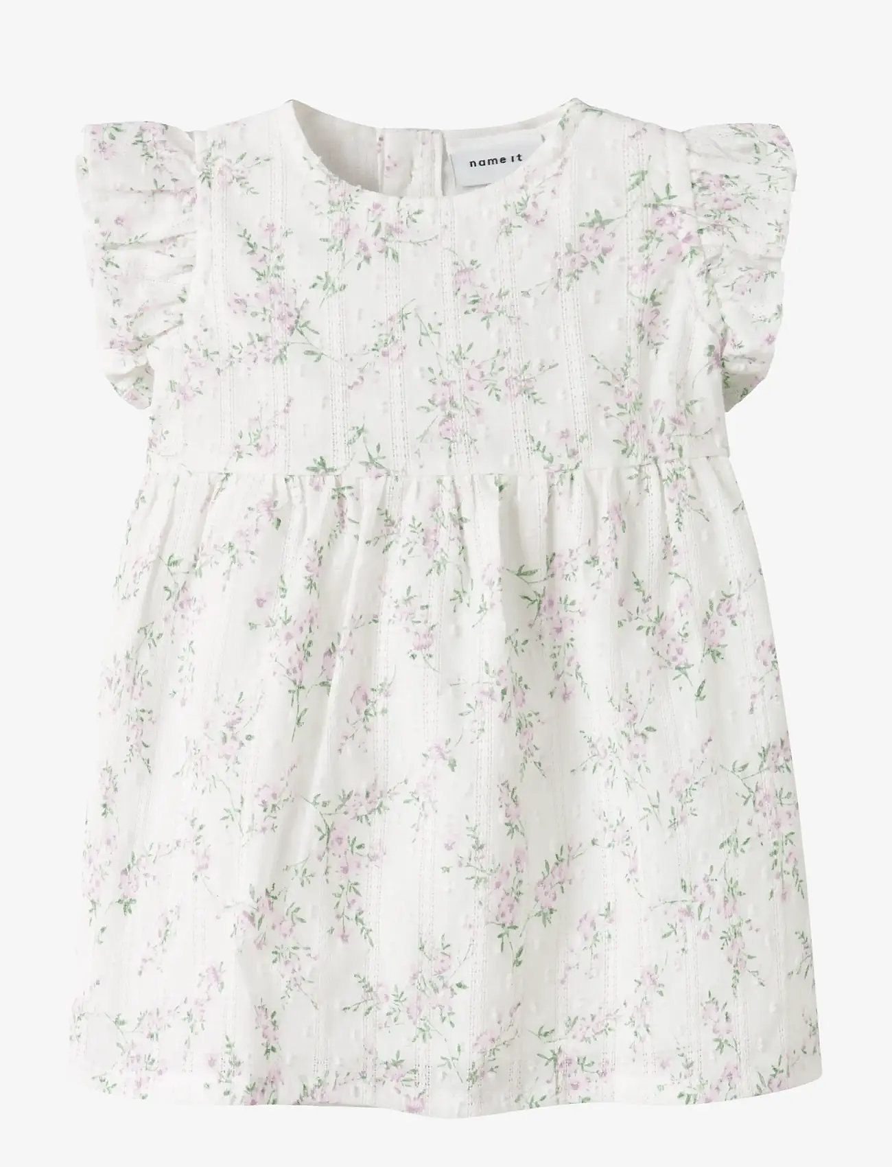 name it - NBFFRITING CAPSL DRESS - kortærmede babykjoler - bright white - 0