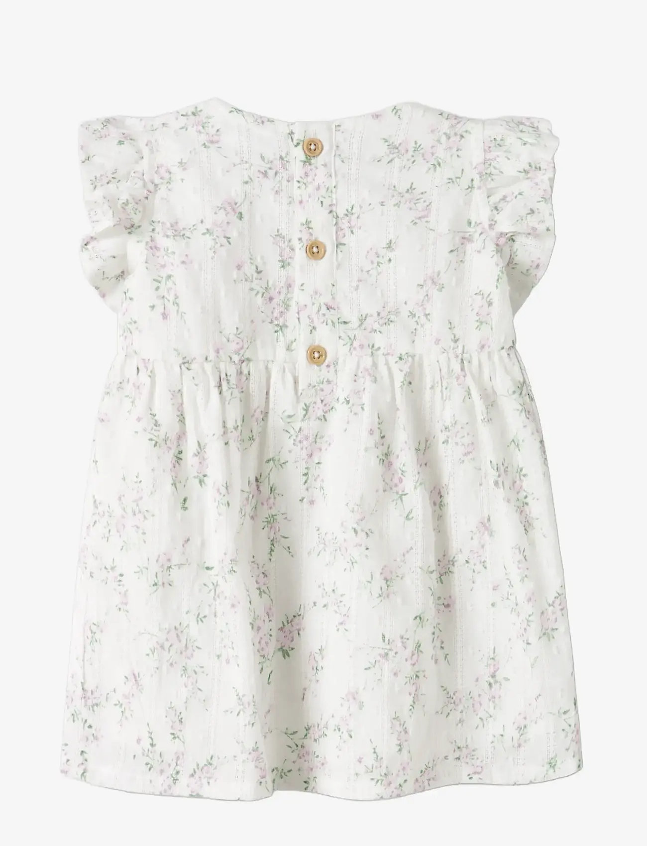 name it - NBFFRITING CAPSL DRESS - kortærmede babykjoler - bright white - 1