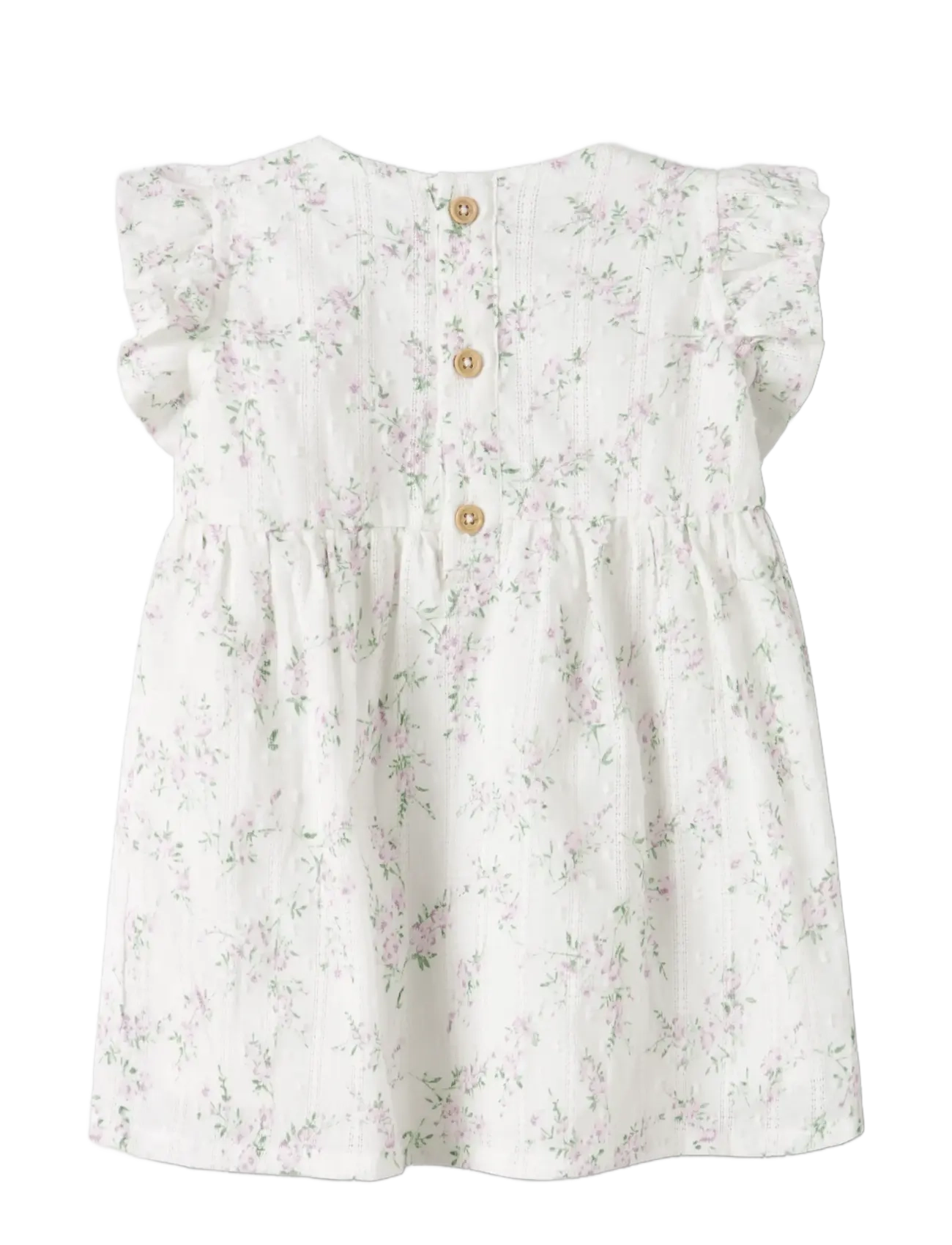 name it - NBFFRITING CAPSL DRESS - lühikeste varrukatega beebi kleidid - bright white - 1