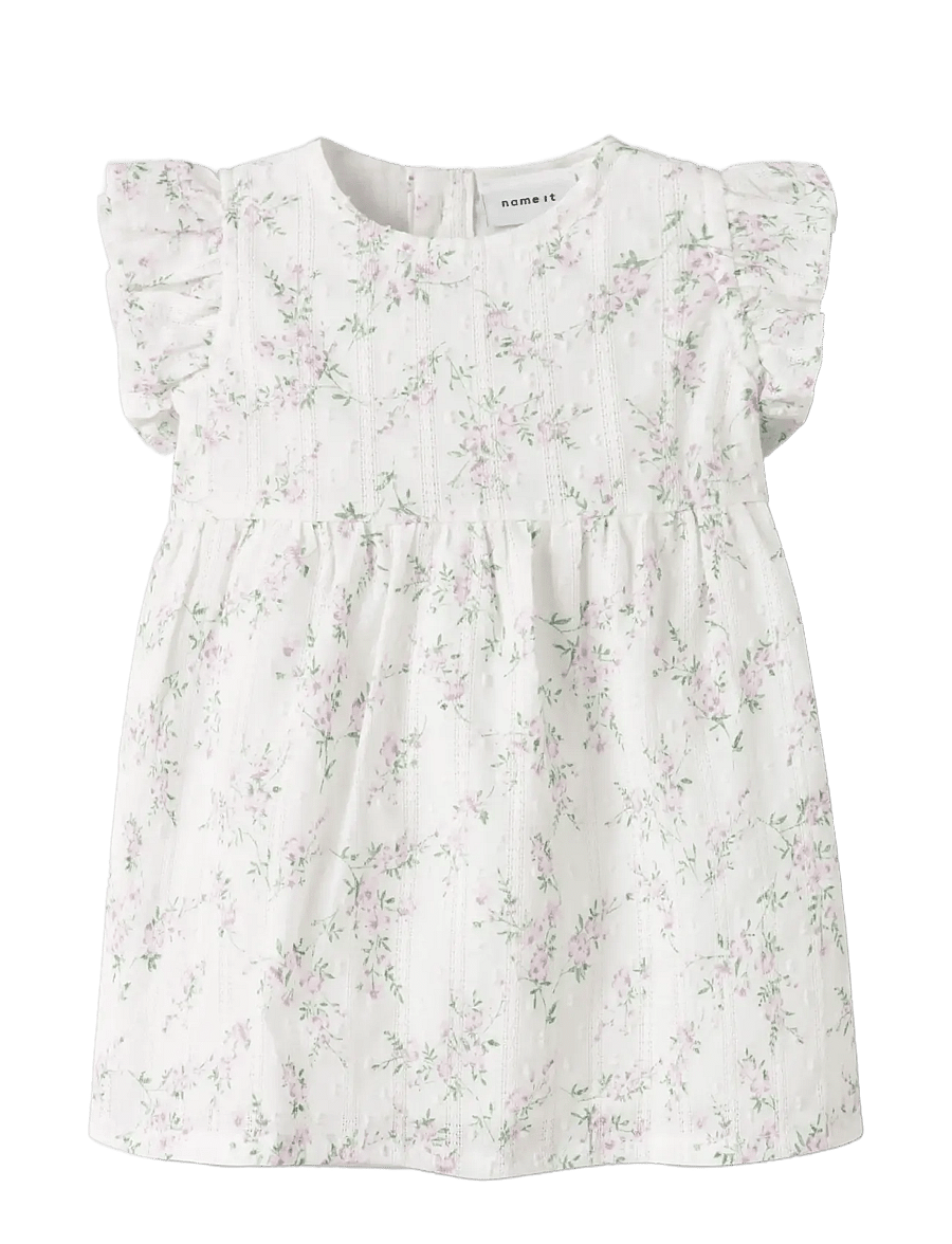 name it - NBFFRITING CAPSL DRESS - sukienki dla dziewczynek z krótkim rękawem - bright white - 2