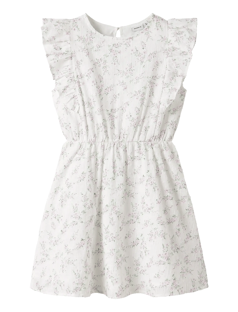 name it - NKFFRITING CAPSL DRESS - robes décontractées à manches courtes - bright white - 0