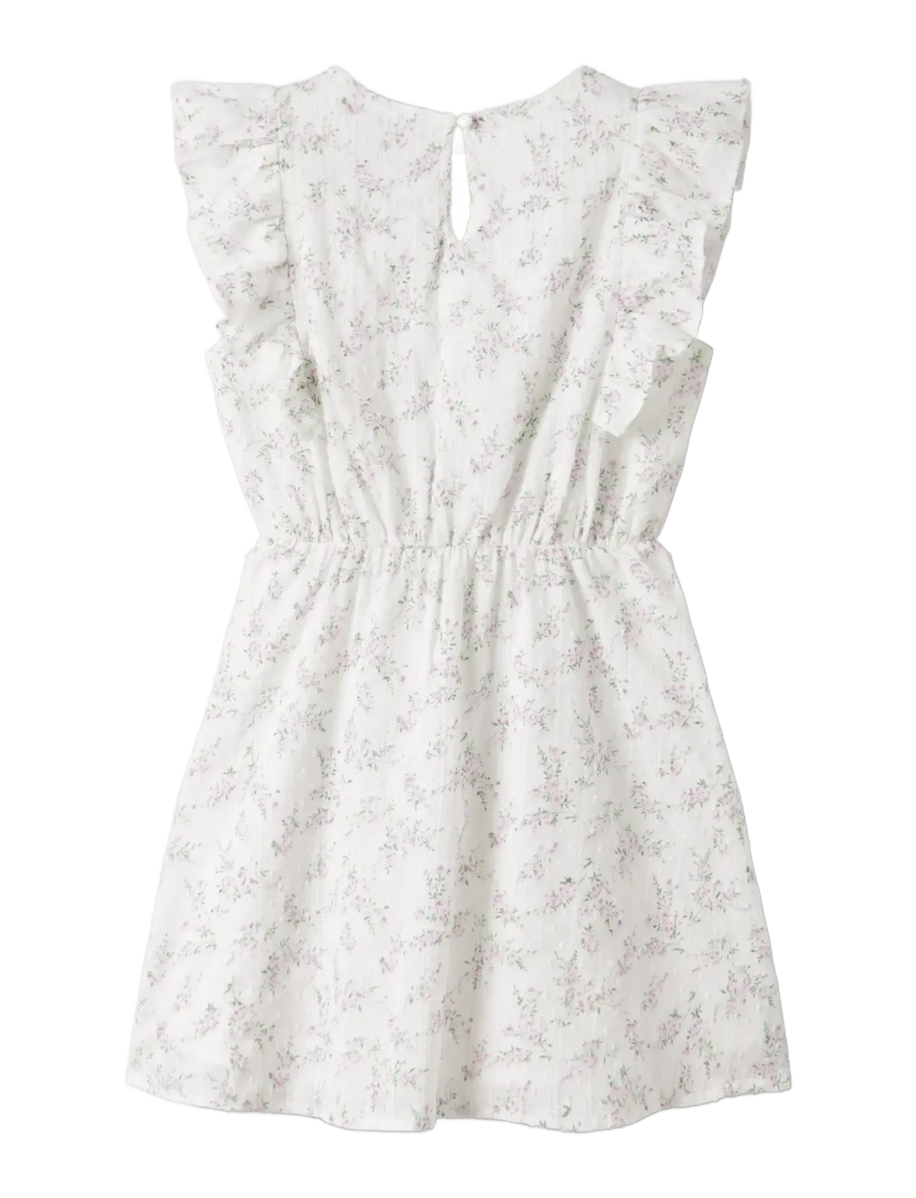 name it - NKFFRITING CAPSL DRESS - sukienki codzienne z krótkim rękawem - bright white - 1