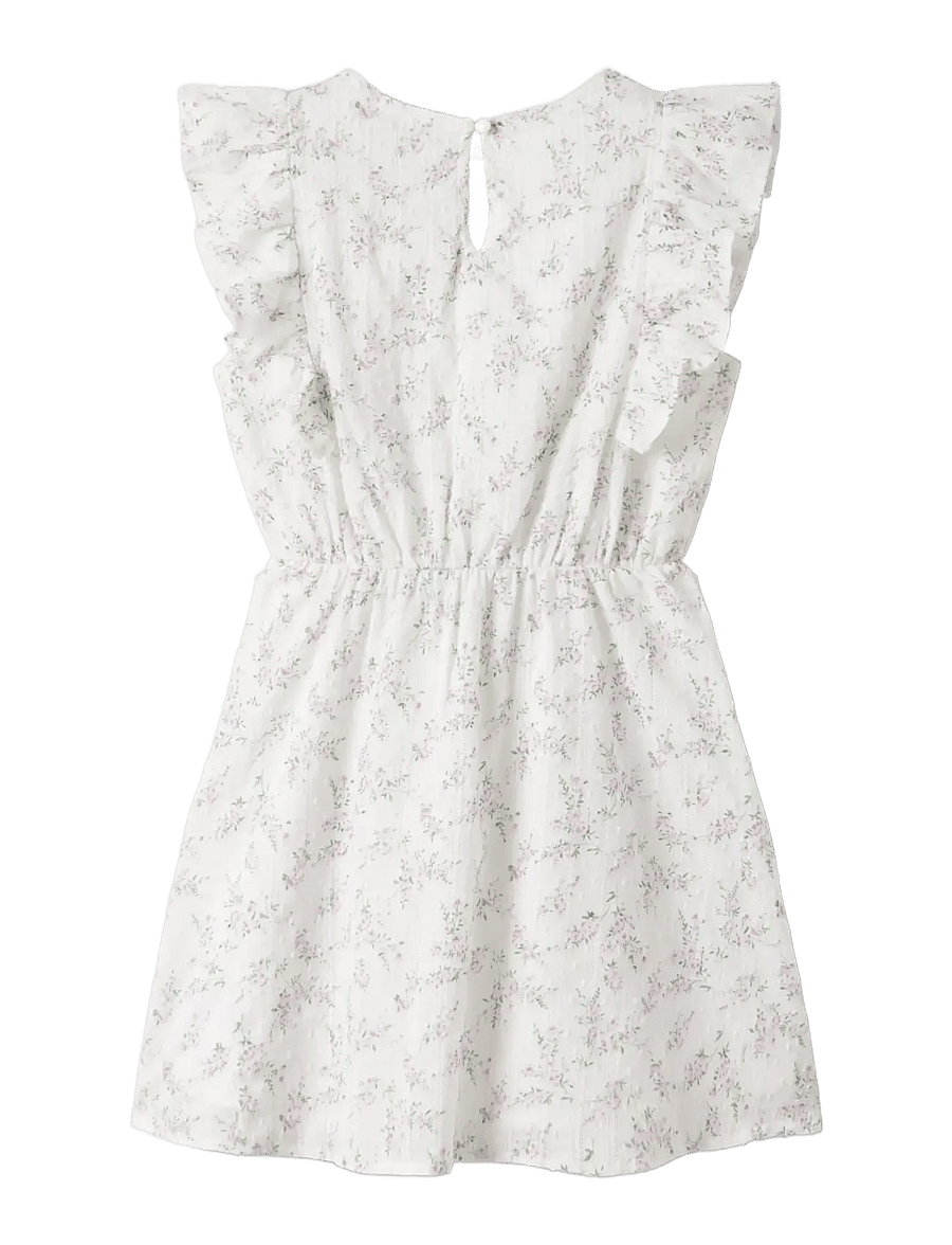 name it - NKFFRITING CAPSL DRESS - kurzärmelige freizeitkleider - bright white - 1