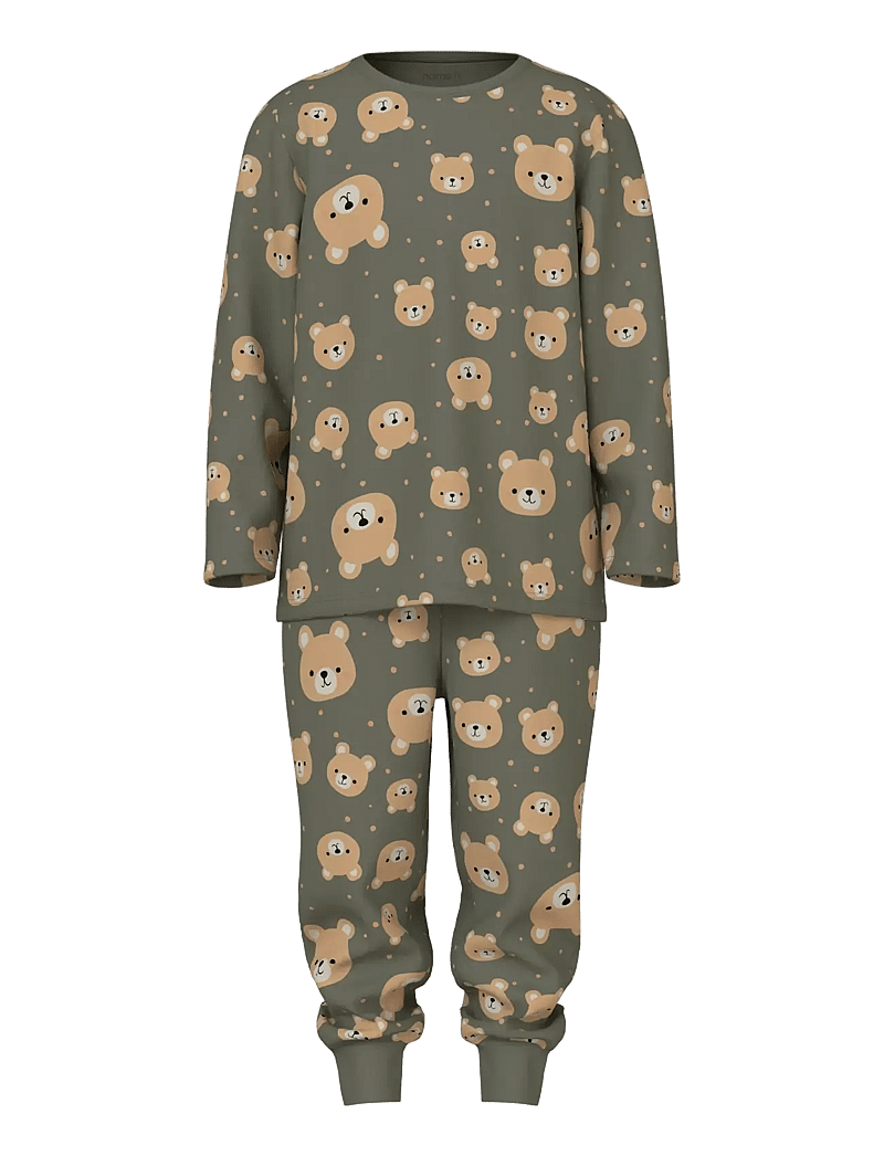 name it - NMMNIGHTSET 2P AOP NOOS - pyjamasset - dusty olive - 2