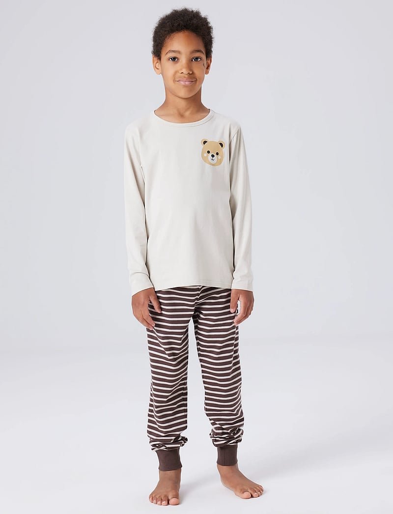 name it - NMMNIGHTSET 2P AOP NOOS - pyjamasset - dusty olive - 0