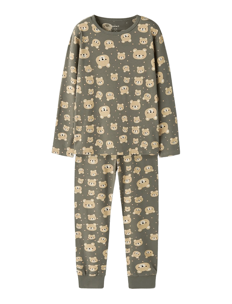 name it - NMMNIGHTSET 2P AOP NOOS - sett - dusty olive - 3