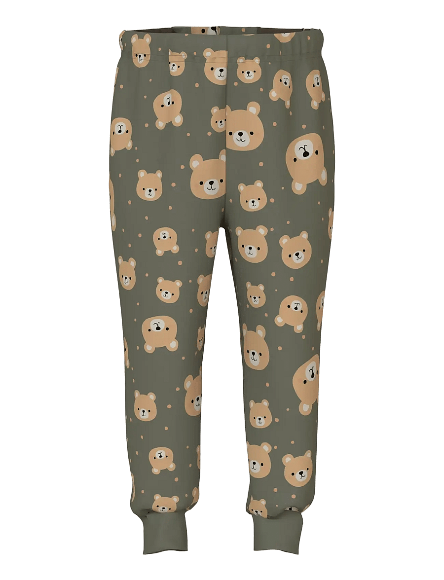 name it - NMMNIGHTSET 2P AOP NOOS - pyjama-sets - dusty olive - 5