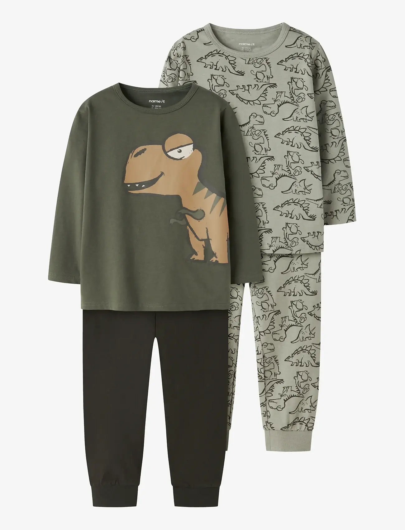 name it - NMMNIGHTSET 2P AOP NOOS - pyjamassæt - seagrass - 0